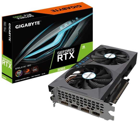 Видеокарта GIGABYTE GeForce RTX 3060 EAGLE OC 12G (GV-N3060EAGLE OC-12GD) (rev. 2.0)