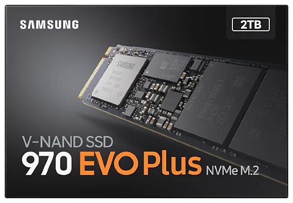 Твердотельный накопитель Samsung 970 EVO Plus 2 ТБ M.2 MZ-V7S2T0BW