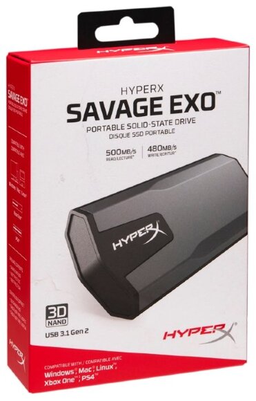 Внешний SSD HyperX SAVAGE EXO SSD 960 ГБ (SHSX100/960G)