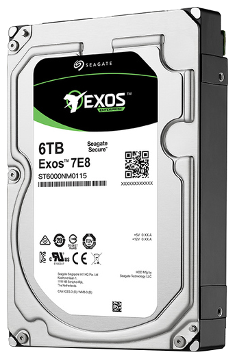Жесткий диск SEAGATE Exos ST6000NM0115, 6ТБ, HDD, SATA III, 3.5