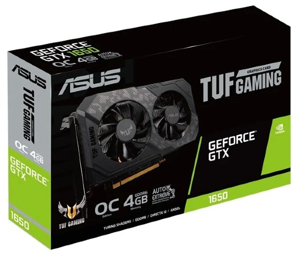 Видеокарта Asus GeForce GTX 1650 TUF O4GD6-P-GAMING (TUF-GTX1650-O4GD6-P-GAMING)