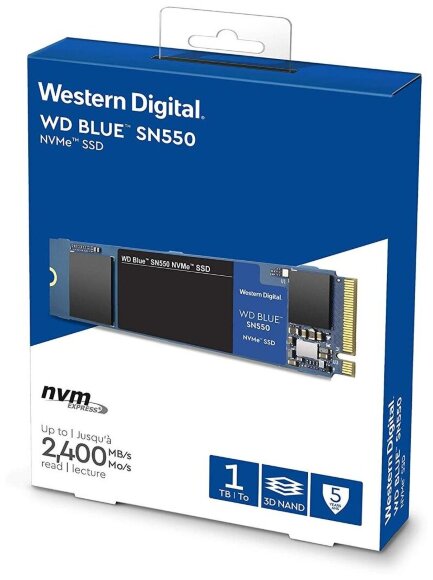 Твердотельный накопитель Western Digital WD Blue NVMe 1000 ГБ M.2 WDS100T2B0C