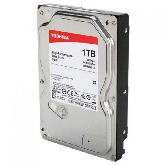 Жесткий диск Toshiba SATA-III 1Tb HDWD110UZSVA P300 (7200rpm) 64Mb 3.5"