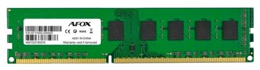 Оперативная память AFOX 8GB DDR3 1600MHz DIMM 240-pin CL11 AFLD38BK1P