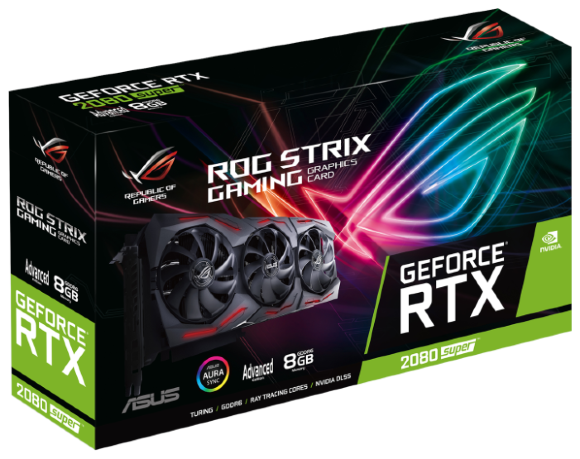 Видеокарта ASUS ROG GeForce RTX 2080 SUPER 1650MHz PCI-E 3.0 8192MB 15500MHz 256 bit 2xDisplayPort 2xHDMI HDCP Strix Advanced Gaming