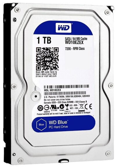Жесткий диск Western Digital WD10EZEX 1TB Blue