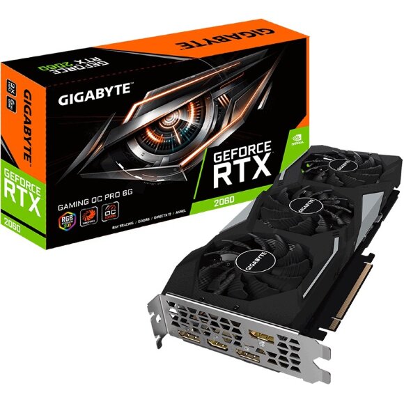 Видеокарта GIGABYTE GeForce RTX 2060 1830MHz PCI-E 3.0 6144MB 14000MHz 192 bit HDMI 3xDisplayPort HDCP GAMING OC PRO (rev. 2.0)