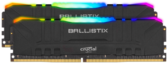 Оперативная память Crucial Ballistix RGB 16GB (8GBx2) 3200MHz CL16 (BL2K8G32C16U4BL)