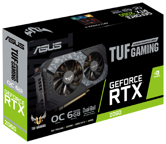 Видеокарта ASUS TUF Gaming GeForce RTX 2060 OC 6GB (TUF-RTX2060-O6G-GAMING)